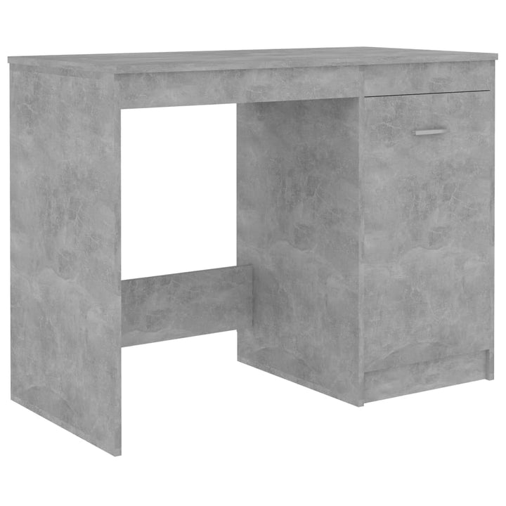 skrivebord 140x50x76 cm konstrueret træ betongrå
