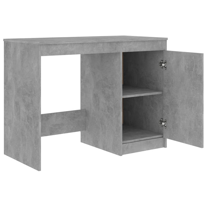 skrivebord 140x50x76 cm konstrueret træ betongrå