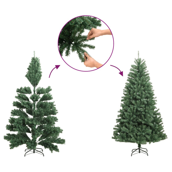 kunstigt juletræ med grankogler og hvid sne 240 cm