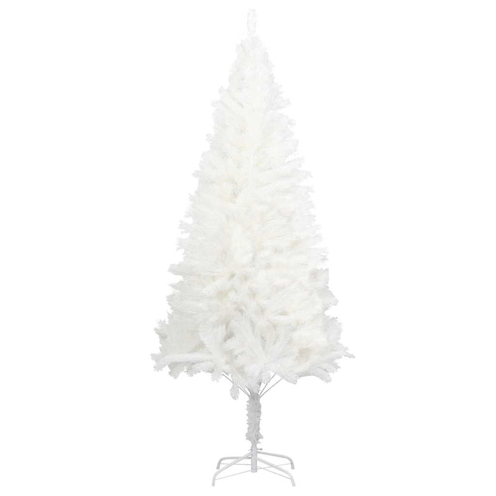 kunstigt juletræ med naturtro nåle 180 cm hvid