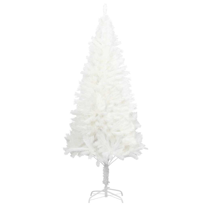 kunstigt juletræ med naturtro nåle 210 cm hvid