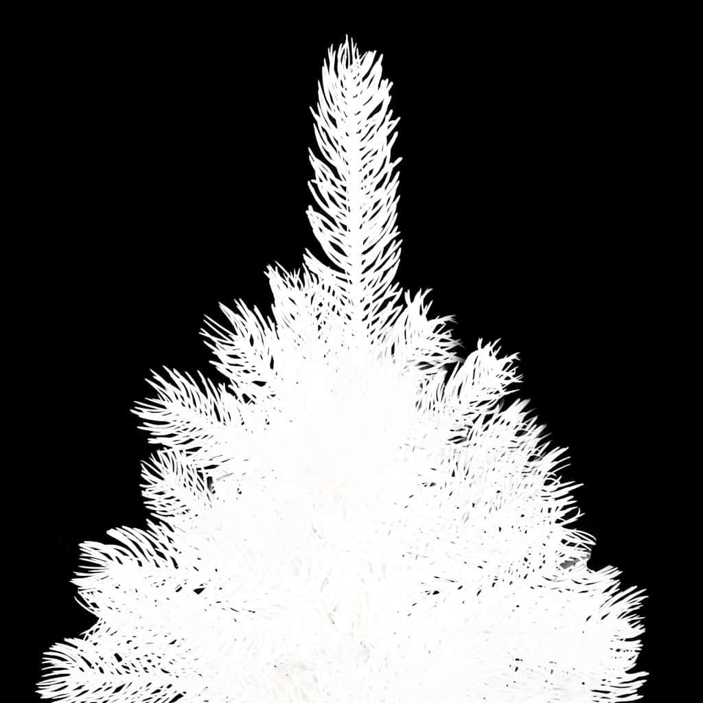 kunstigt juletræ med naturtro nåle 240 cm hvid