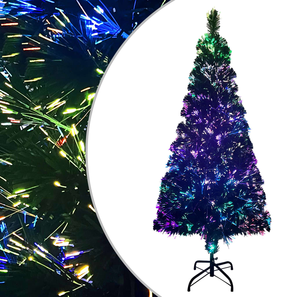 kunstigt juletræ med juletræsfod 240 cm fiberoptik grøn