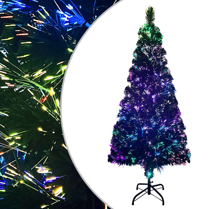 kunstigt juletræ med juletræsfod 240 cm fiberoptik grøn