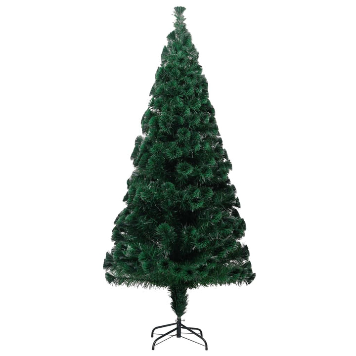 kunstigt juletræ med juletræsfod 240 cm fiberoptik grøn