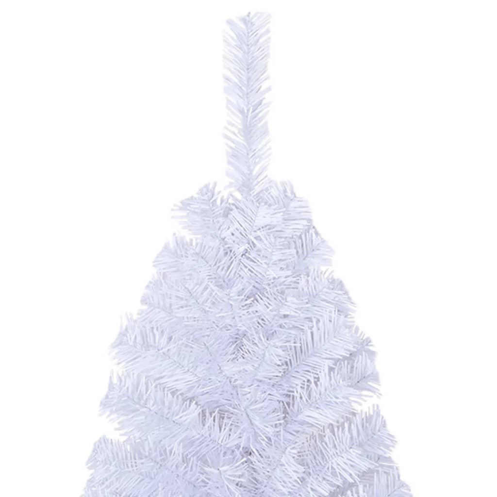 kunstigt juletræ med tykke grene 240 cm PVC hvid