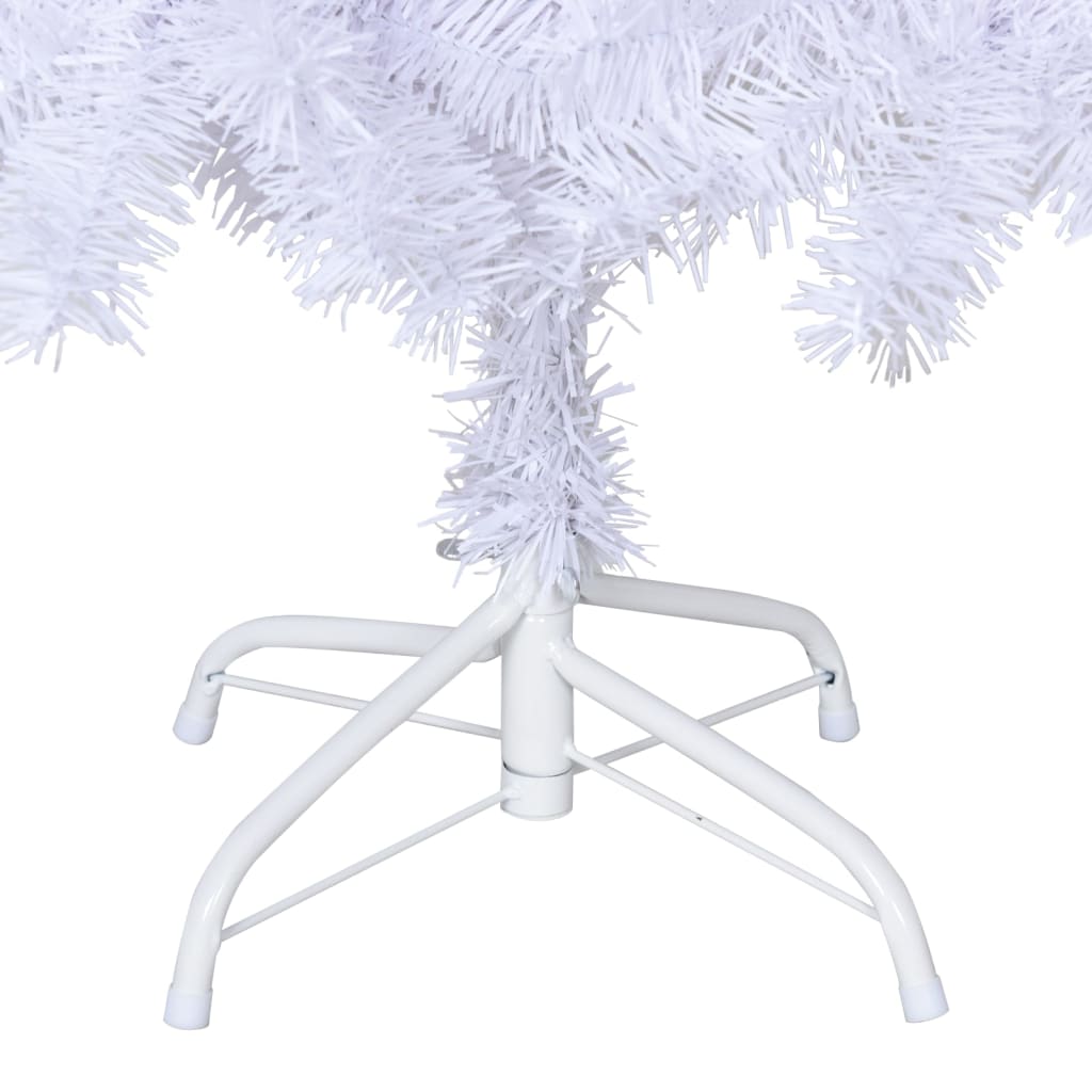 kunstigt juletræ med tykke grene 240 cm PVC hvid