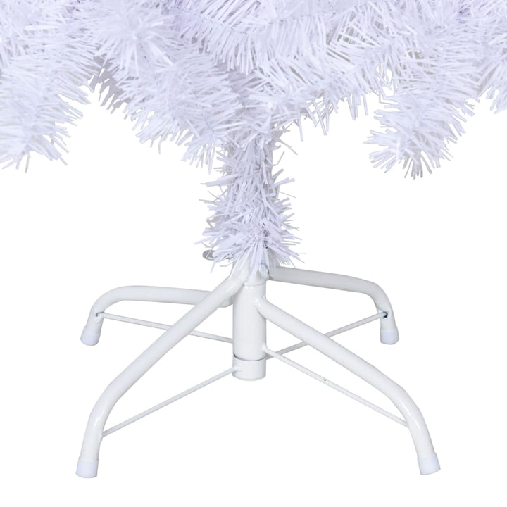 kunstigt juletræ med tykke grene 240 cm PVC hvid