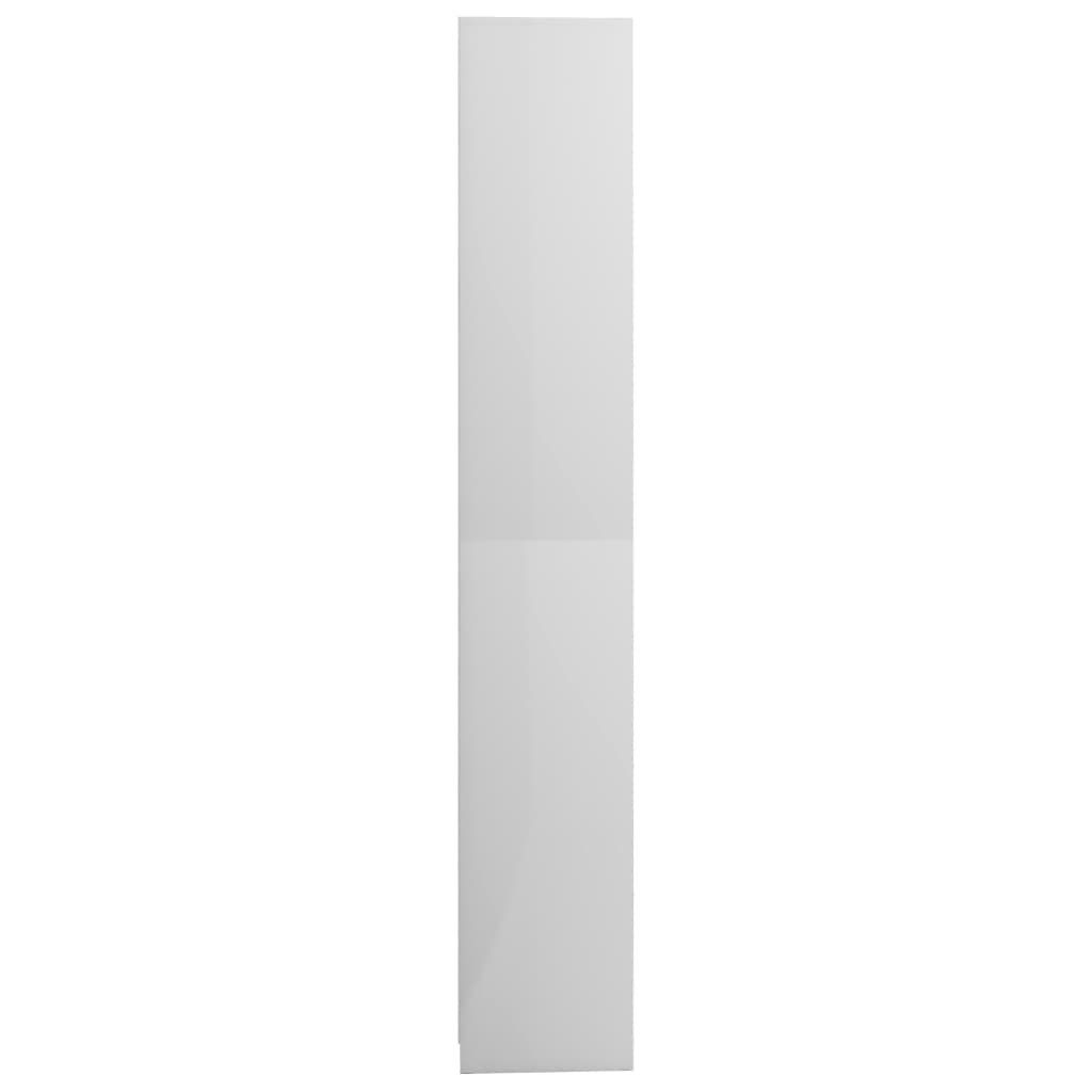 badeværelsesskab 30x30x183,5 cm konstrueret træ hvid højglans