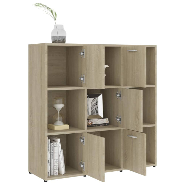 bogreol 90x30x90 cm konstrueret træ sonoma-eg