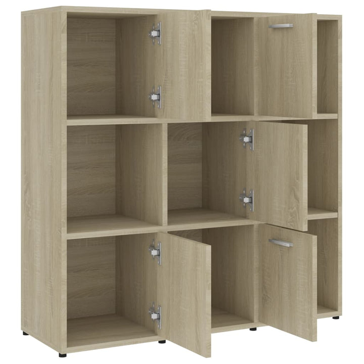 bogreol 90x30x90 cm konstrueret træ sonoma-eg