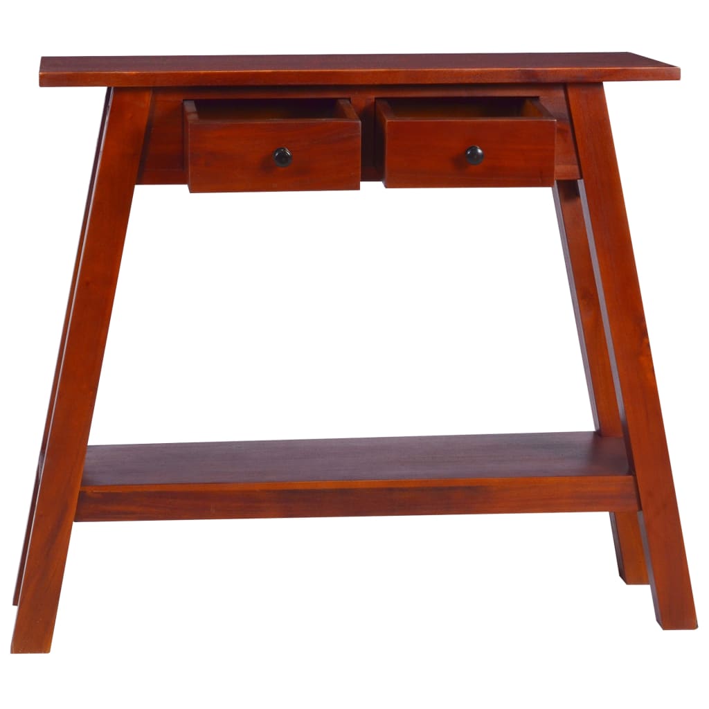konsolbord 90x30x75 cm massivt mahognitræ klassisk brun