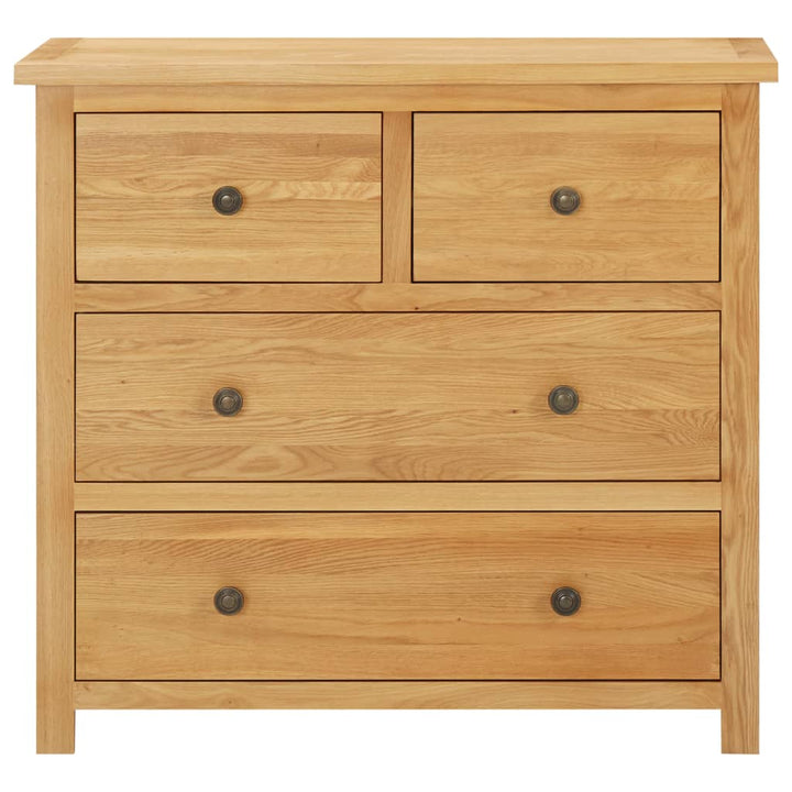 kommode 80x35x75 cm massivt egetræ