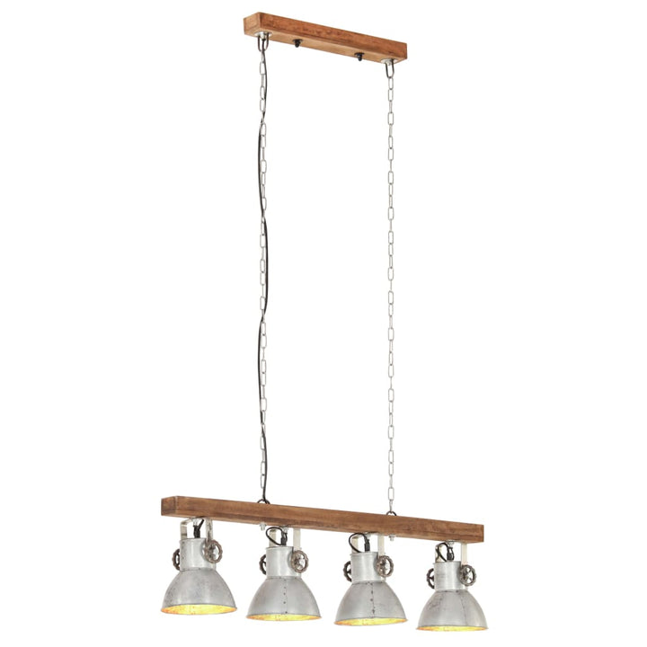 industriel loftlampe E27 mangotræ sølvfarvet
