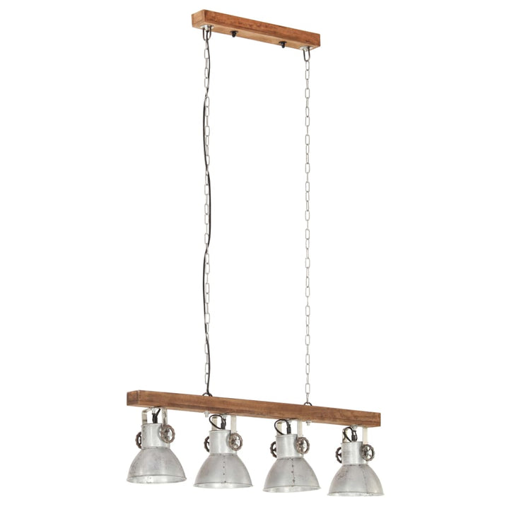 industriel loftlampe E27 mangotræ sølvfarvet