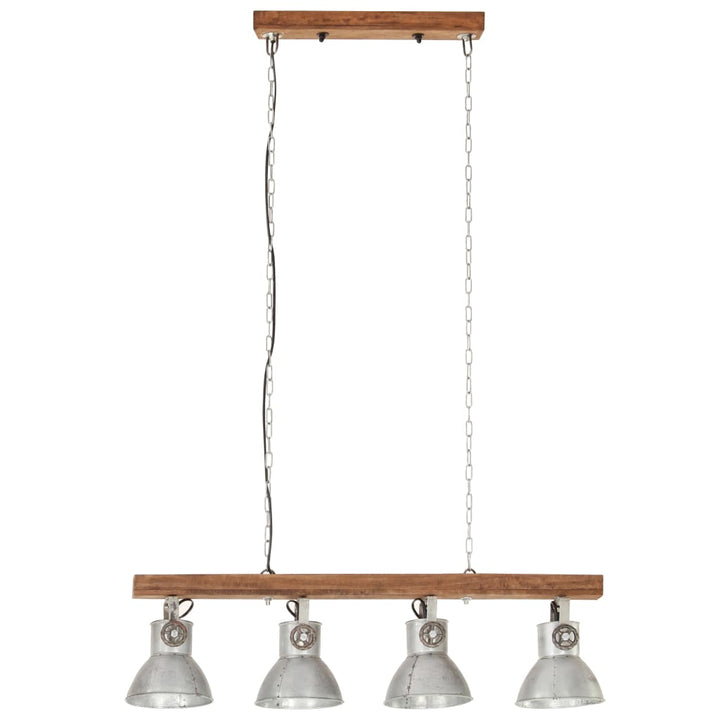 industriel loftlampe E27 mangotræ sølvfarvet