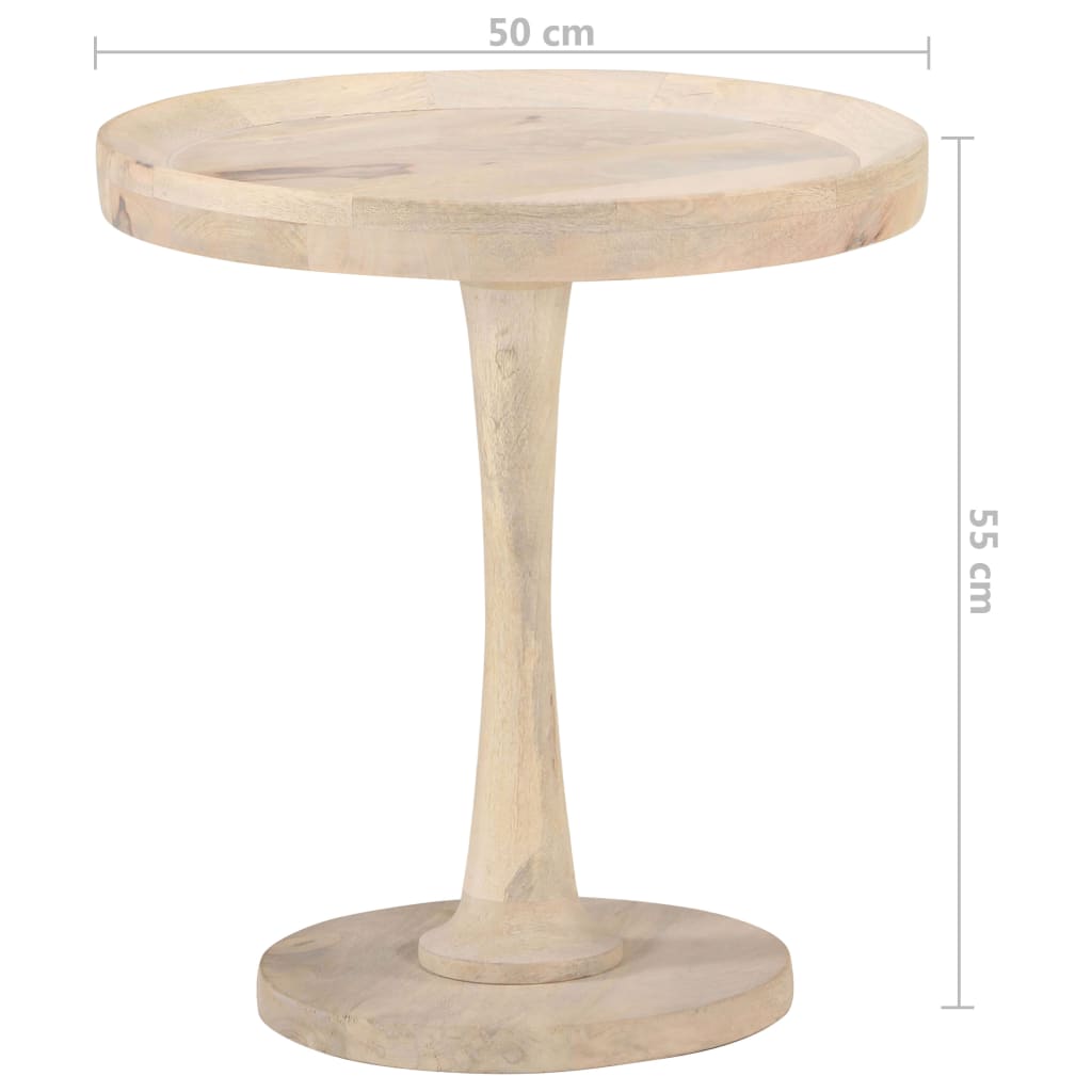 sidebord Ø50x55 cm massivt mangotræ