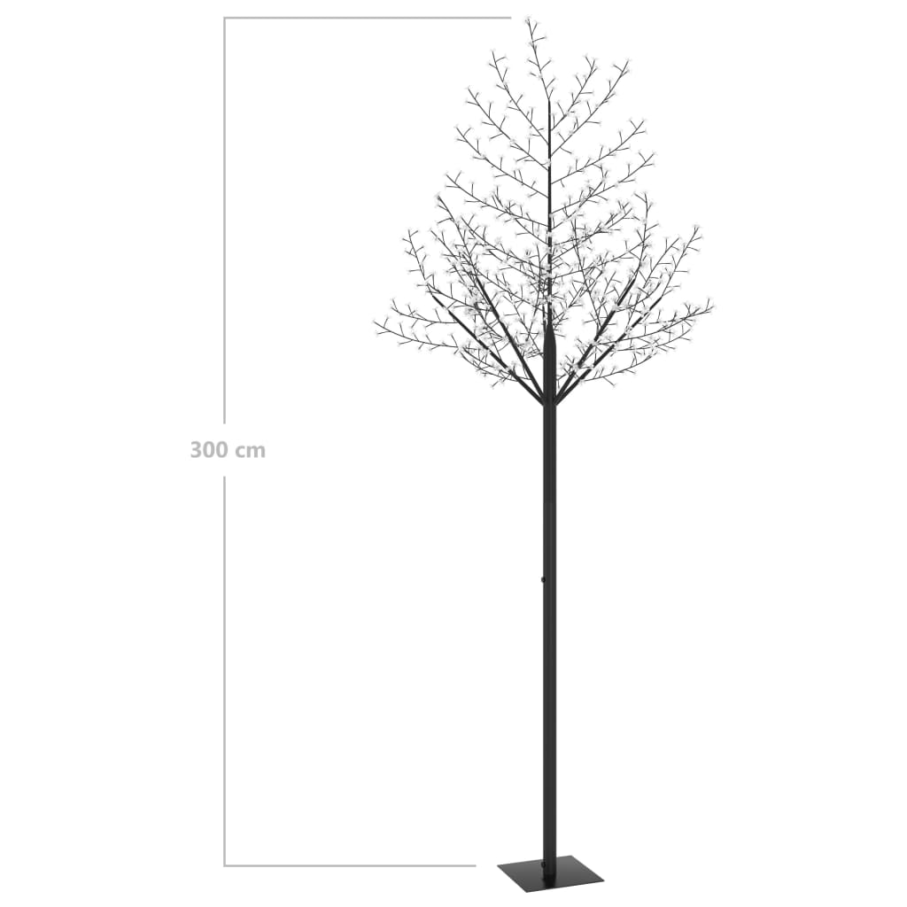 juletræ 600 LED'er kirsebærblomst 300 cm blåt lys