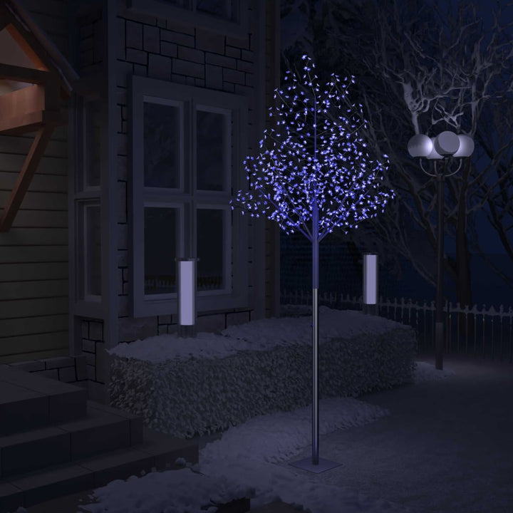 juletræ 600 LED'er kirsebærblomst 300 cm blåt lys