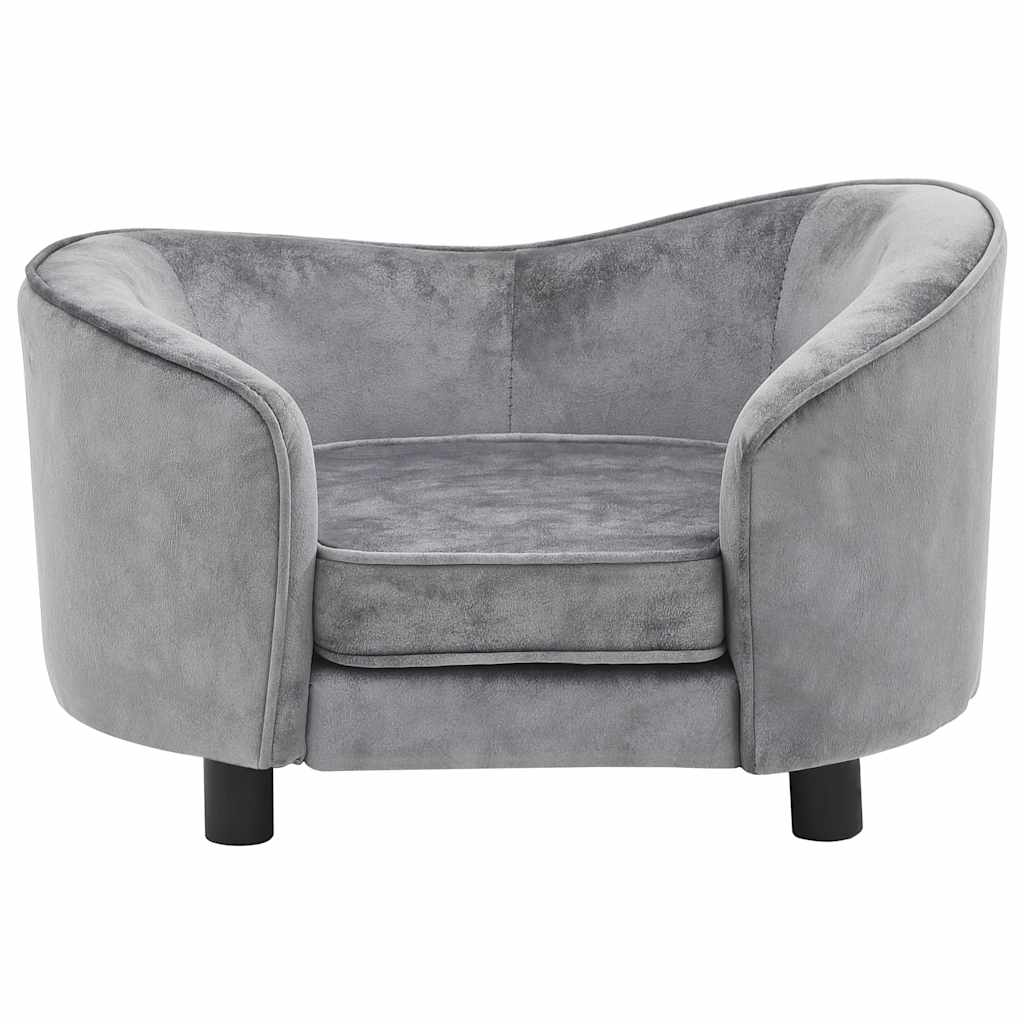 hundesofa 69x49x40 cm plys grå