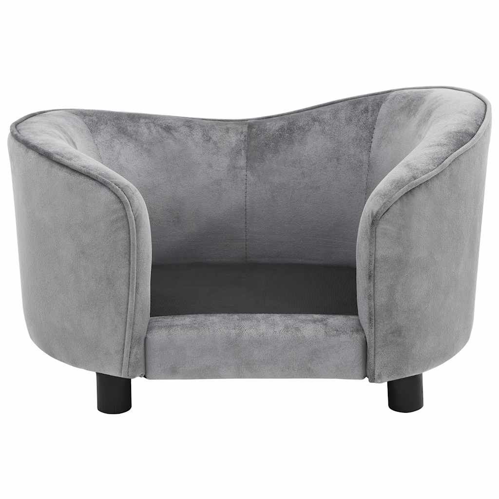 hundesofa 69x49x40 cm plys grå