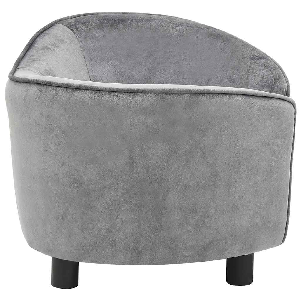 hundesofa 69x49x40 cm plys grå
