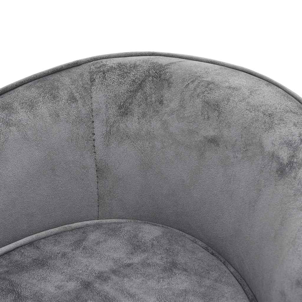 hundesofa 69x49x40 cm plys grå