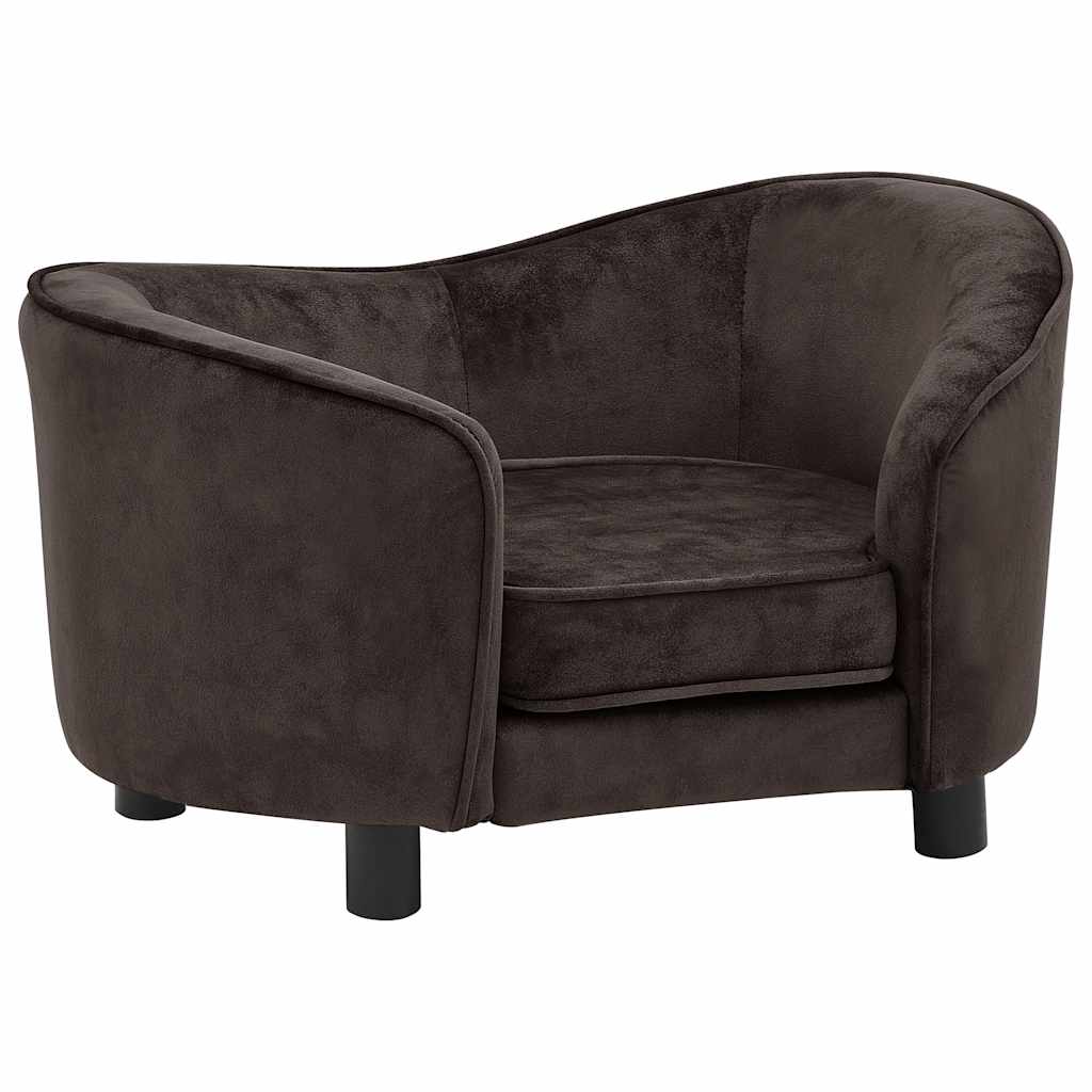 hundesofa 69x49x40 cm plys brun