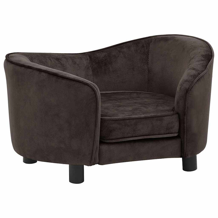 hundesofa 69x49x40 cm plys brun