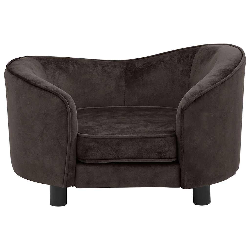 hundesofa 69x49x40 cm plys brun