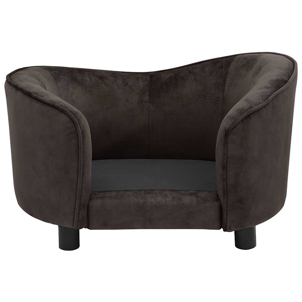 hundesofa 69x49x40 cm plys brun