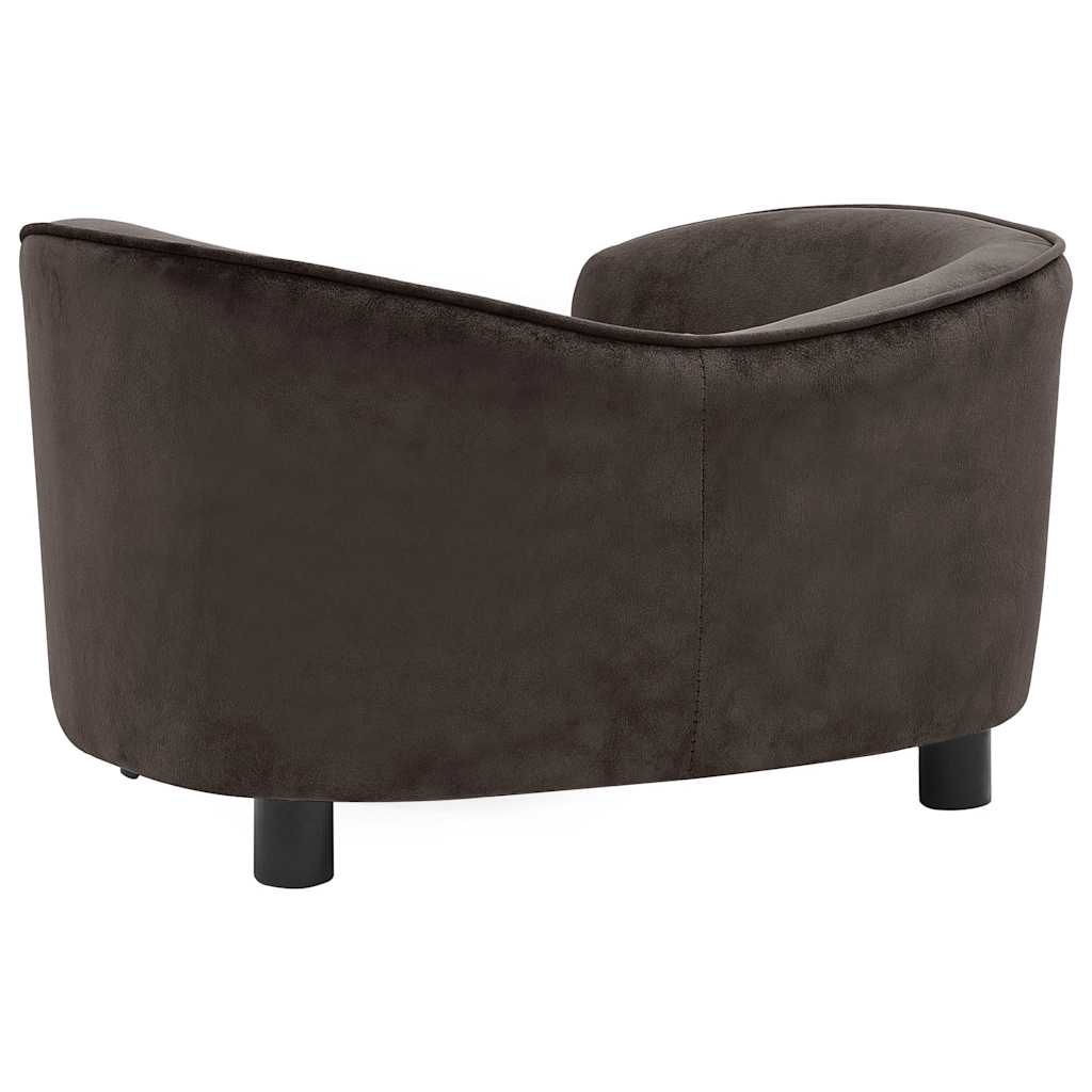 hundesofa 69x49x40 cm plys brun