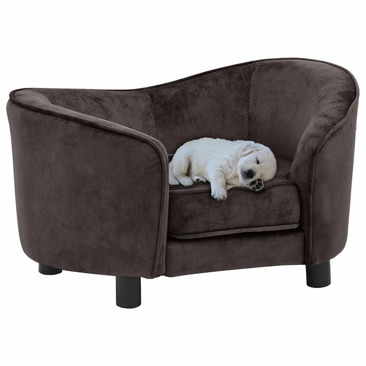 hundesofa 69x49x40 cm plys brun