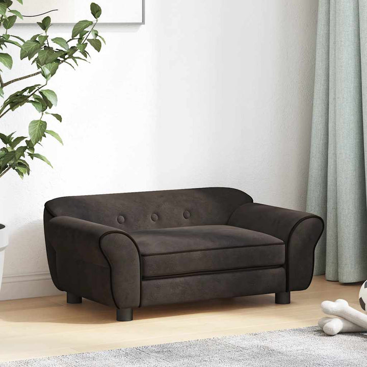 hundesofa 72x45x30 cm plys brun