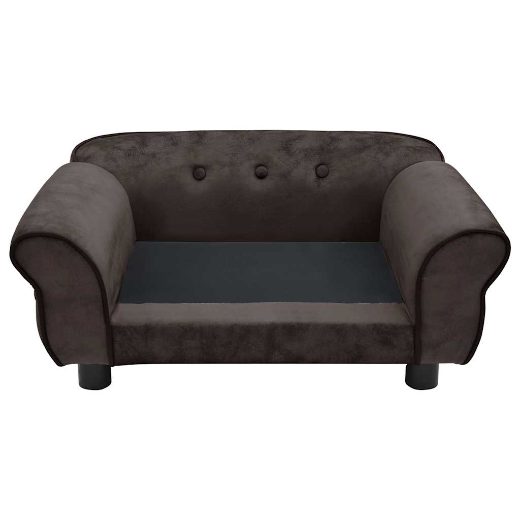 hundesofa 72x45x30 cm plys brun