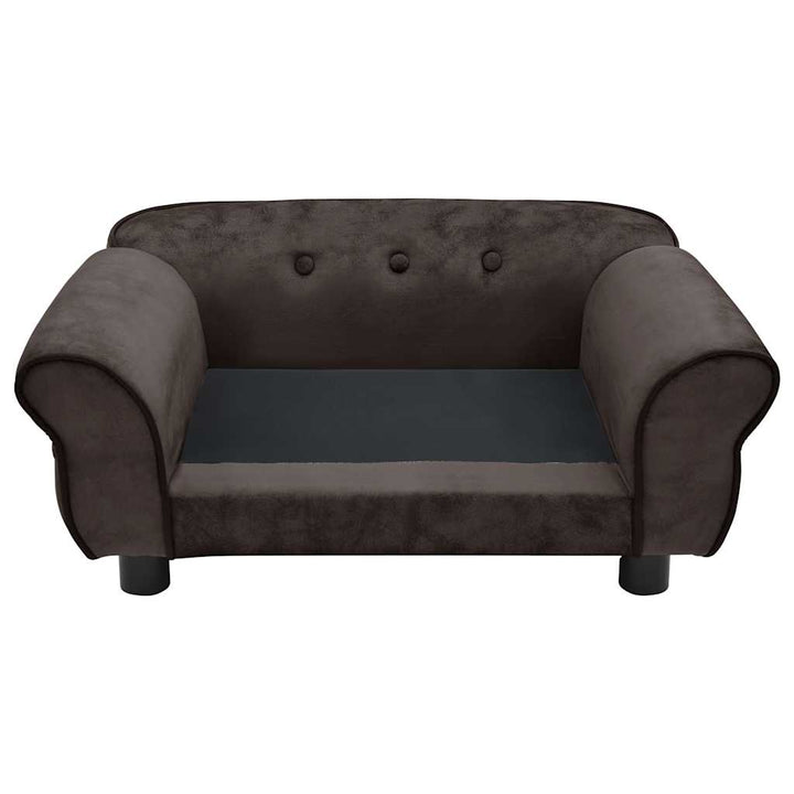 hundesofa 72x45x30 cm plys brun