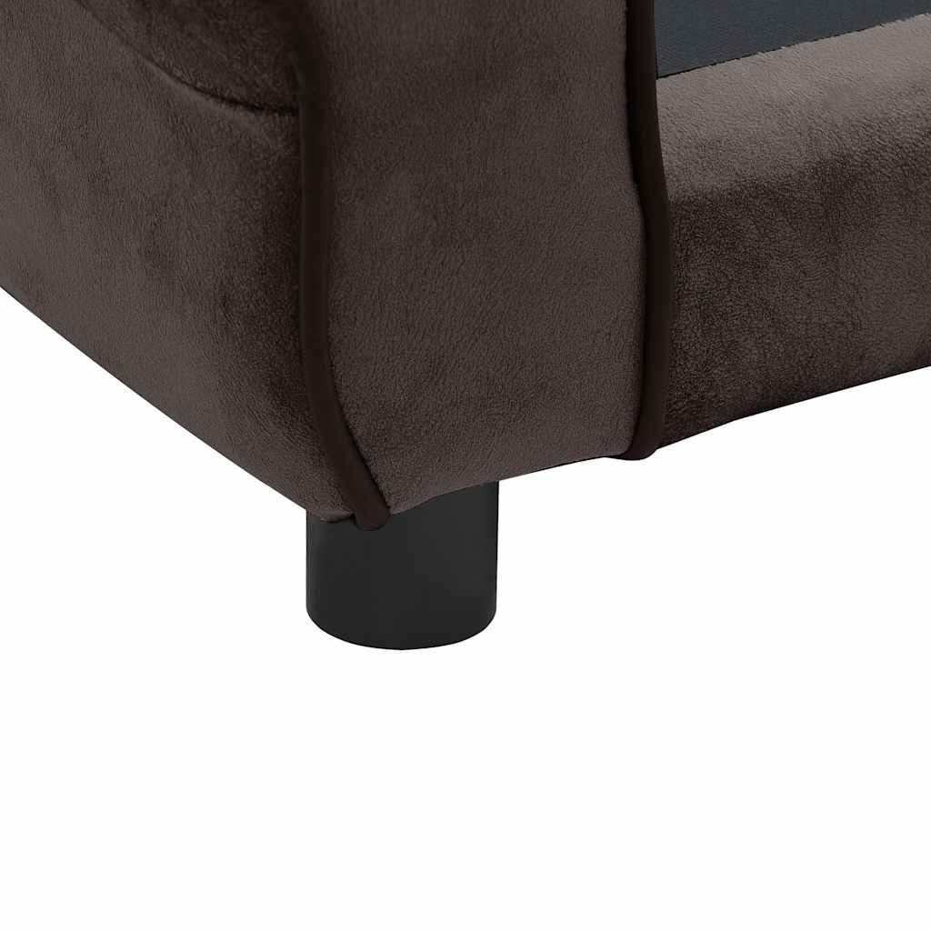 hundesofa 72x45x30 cm plys brun