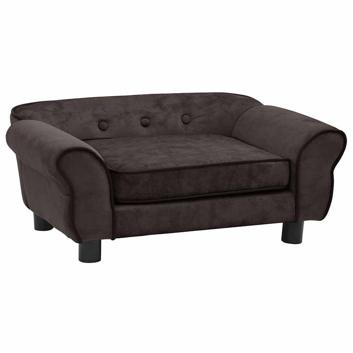 hundesofa 72x45x30 cm plys brun