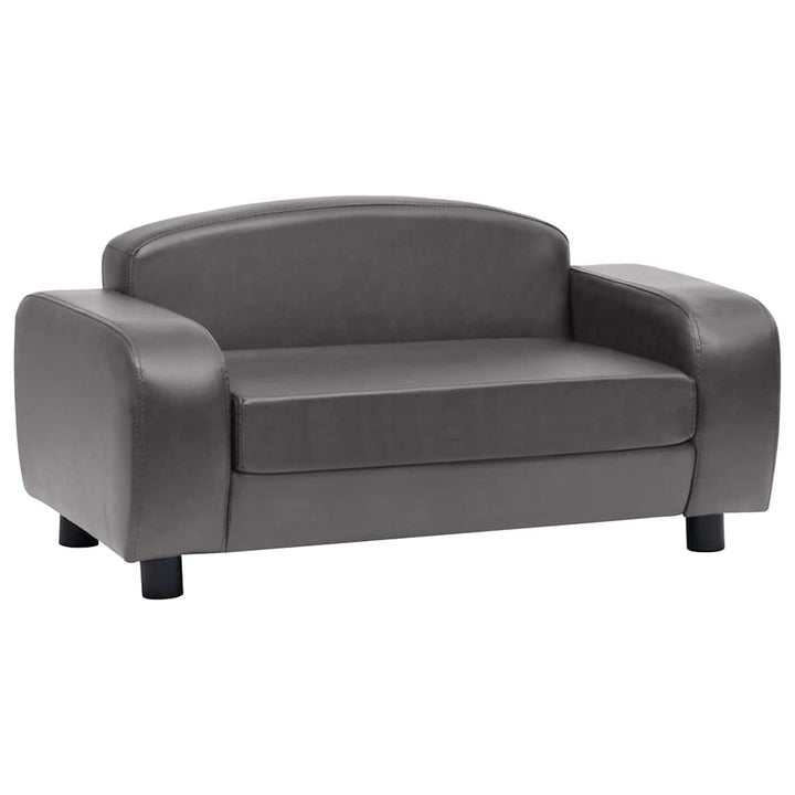 hundesofa 80x50x40 cm kunstlæder grå
