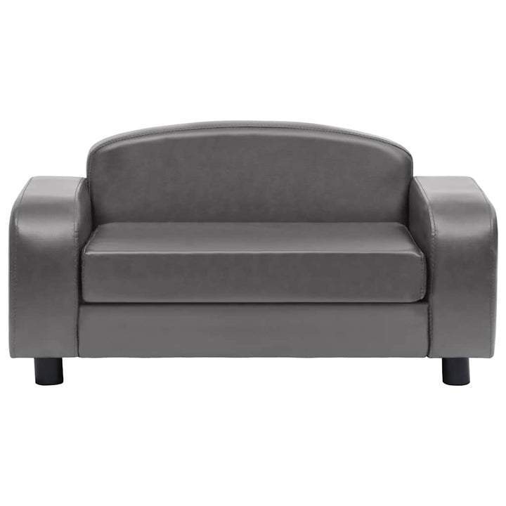 hundesofa 80x50x40 cm kunstlæder grå