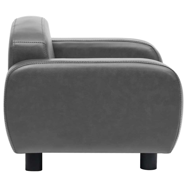 hundesofa 80x50x40 cm kunstlæder grå