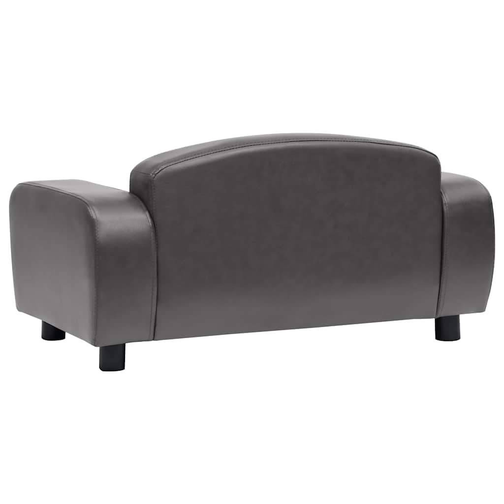 hundesofa 80x50x40 cm kunstlæder grå