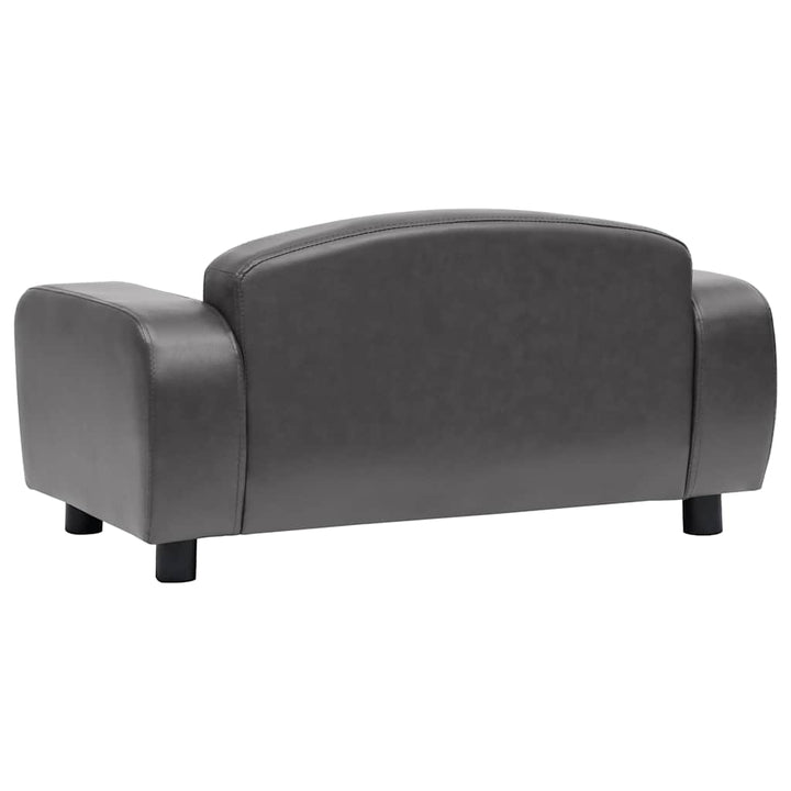 hundesofa 80x50x40 cm kunstlæder grå