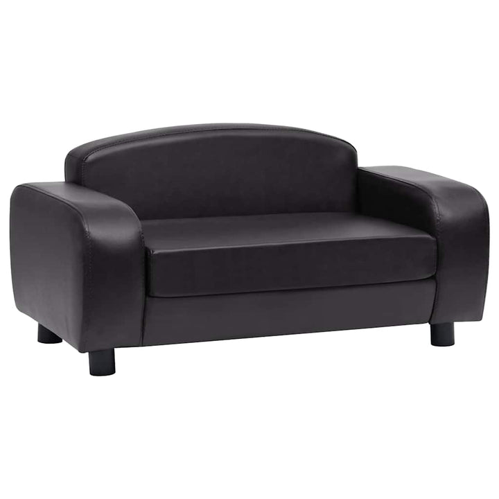 hundesofa 80x50x40 cm kunstlæder sort