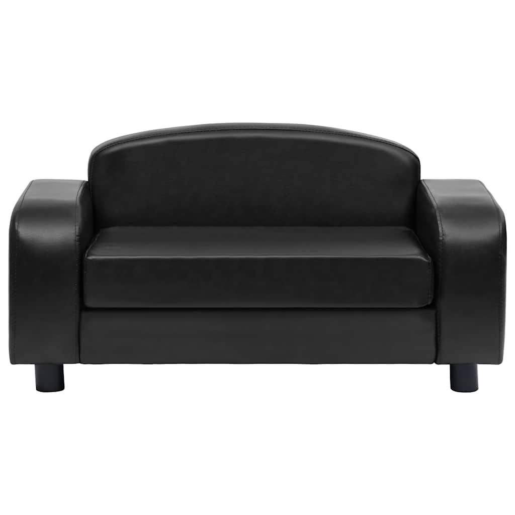 hundesofa 80x50x40 cm kunstlæder sort