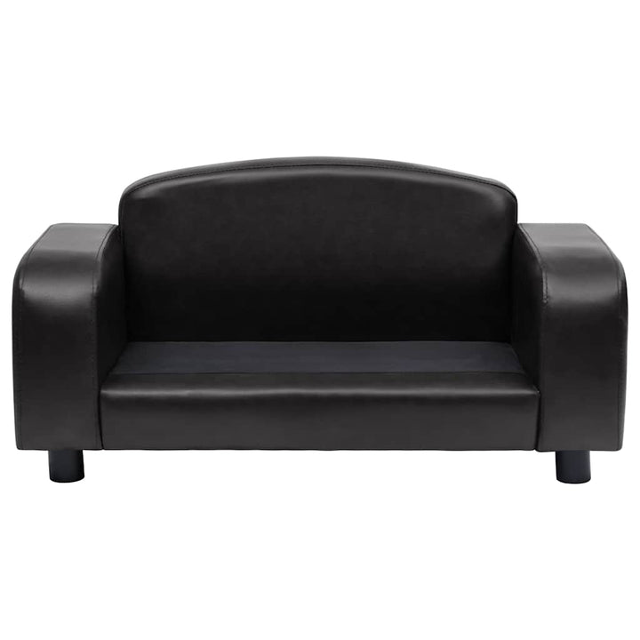 hundesofa 80x50x40 cm kunstlæder sort