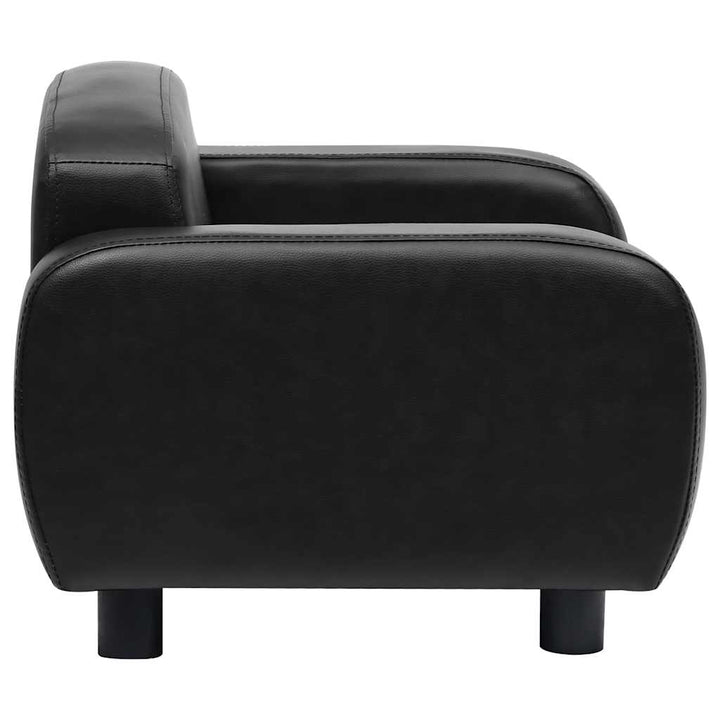 hundesofa 80x50x40 cm kunstlæder sort