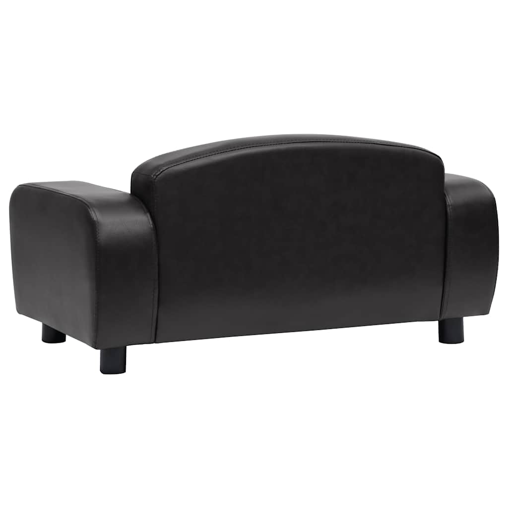 hundesofa 80x50x40 cm kunstlæder sort