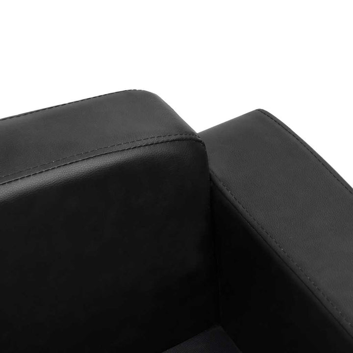 hundesofa 80x50x40 cm kunstlæder sort