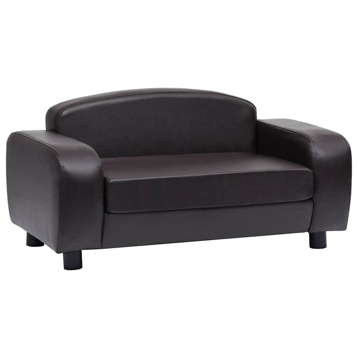 hundesofa 80x50x40 cm kunstlæder brun